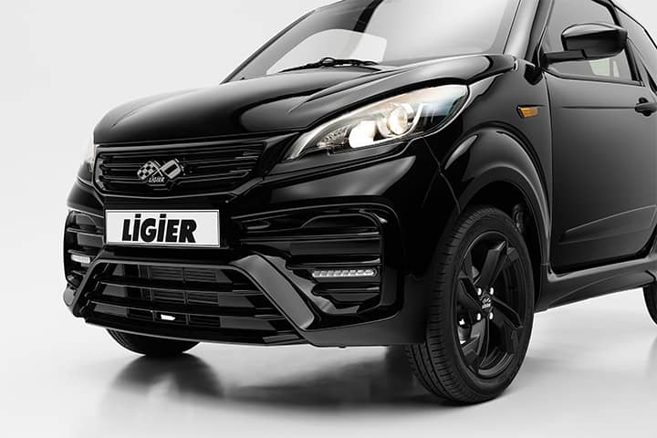 design voiture sans permis Ligier feux jour led